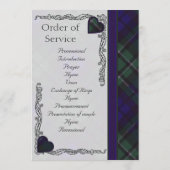 Scottish Tartan Wedding Programme - Maccallum Programmakaart (Achterkant)