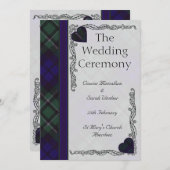 Scottish Tartan Wedding Programme - Maccallum Programmakaart (Voorkant / Achterkant)