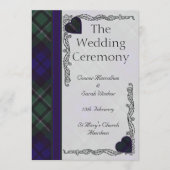 Scottish Tartan Wedding Programme - Maccallum Programmakaart (Voorkant)