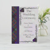Scottish Tartan Wedding Programme - Macdonald Clan Programmakaart (Staand voorkant)
