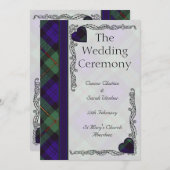 Scottish Tartan Wedding Programme - Macewen Programmakaart (Voorkant / Achterkant)
