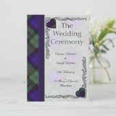 Scottish Tartan Wedding Programme - Macewen Programmakaart (Staand voorkant)