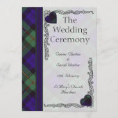 Scottish Tartan Wedding Programme - Macewen Programmakaart (Voorkant)