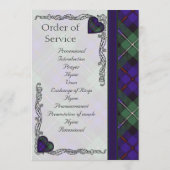 Scottish Tartan Wedding Programme - Mackenzie Programmakaart (Achterkant)