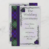 Scottish Tartan Wedding Programme - Mackenzie Programmakaart (Voorkant / Achterkant)