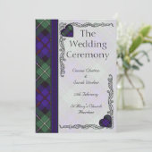 Scottish Tartan Wedding Programme - Mackenzie Programmakaart (Staand voorkant)