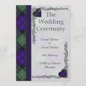 Scottish Tartan Wedding Programme - Mackenzie Programmakaart (Voorkant)