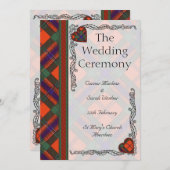 Scottish Tartan Wedding Programme - Maclean of Dua Programmakaart (Voorkant / Achterkant)
