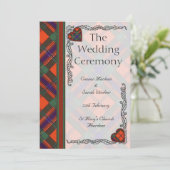 Scottish Tartan Wedding Programme - Maclean of Dua Programmakaart (Staand voorkant)
