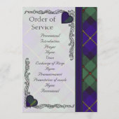 Scottish Tartan Wedding Programme Macleod of Harri Programmakaart (Achterkant)