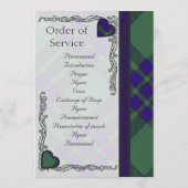 Scottish Tartan Wedding Programme - Montgomerie Programmakaart (Achterkant)