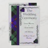 Scottish Tartan Wedding Programme - Morrison Programmakaart (Voorkant / Achterkant)