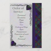 Scottish Tartan Wedding Programme - Murray Programmakaart (Achterkant)