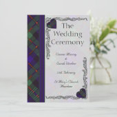 Scottish Tartan Wedding Programme - Murray Programmakaart (Staand voorkant)