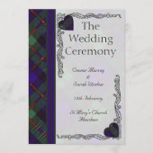 Scottish Tartan Wedding Programme - Murray Programmakaart (Voorkant)