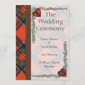 Scottish Tartan Wedding Programme - Royal Stewart Programmakaart (Voorkant)