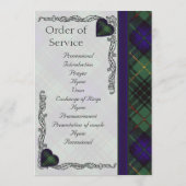 Scottish Tartan Wedding Programme - Stewart Huntin Programmakaart (Achterkant)