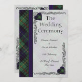 Scottish Tartan Wedding Programme - Stewart Huntin Programmakaart (Voorkant / Achterkant)