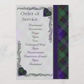 Scottish Tartan Wedding Programme - Urquart Programmakaart (Achterkant)