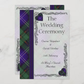 Scottish Tartan Wedding Programme - Urquart Programmakaart (Voorkant / Achterkant)