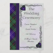 Scottish Tartan Wedding Programme - Urquart Programmakaart (Voorkant)