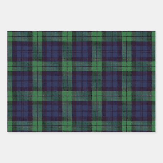 Scottish Tartans Black Watch, Malcolm, Buchanan Inpakpapier Vel (Voorkant)