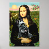 Scottish Terrier 3 - Mona Lisa Poster (Voorkant)
