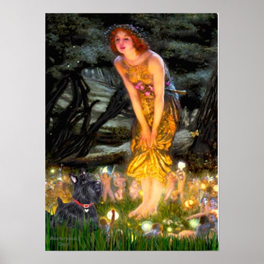 Scottish Terrier 6-Mid Eve Poster (Voorkant)