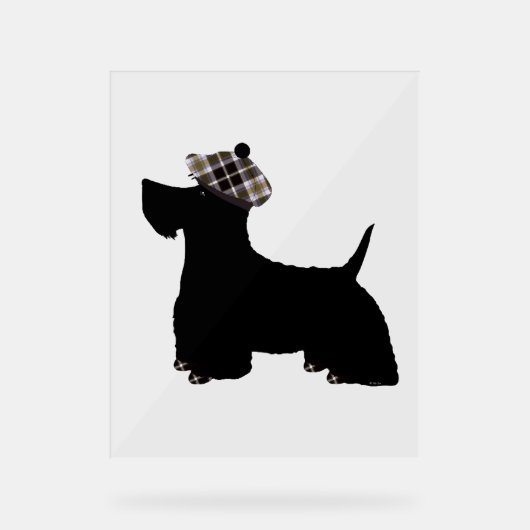 Scottish Terrier Acryl Bord (Voorkant)