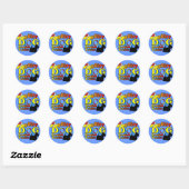 Scottish_Terrier_Agility Ronde Sticker (Vel)