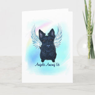 Scottish Terrier Angel Dog Pet Loss Sympathia Card Bedankkaart