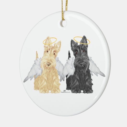 Scottish Terrier Angels Keramisch Ornament (Links)
