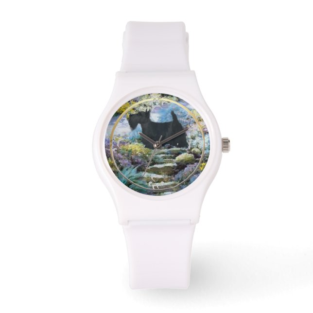 Scottish Terrier Art Gifts Horloge (Voorkant)