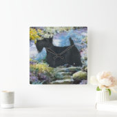 Scottish Terrier Art Gifts Vierkante Klok (Huis)