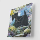 Scottish Terrier Art Gifts Vierkante Klok (Hoek)