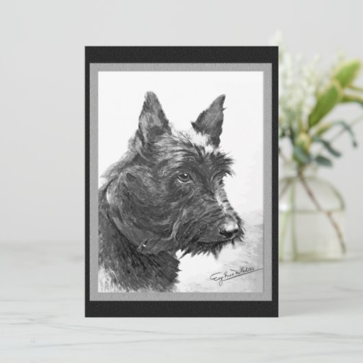  Scottish Terrier art Kaart (Staand voorkant)