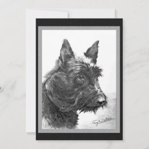 Scottish Terrier art Kaart