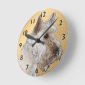 Scottish Terrier Art Ronde Klok (Hoek)