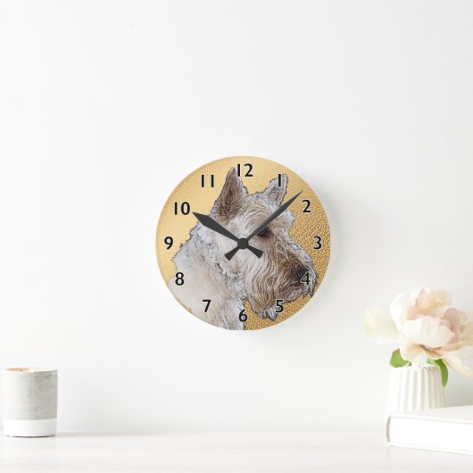 Scottish Terrier Art Ronde Klok (Huis)