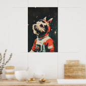 Scottish Terrier Astronaut Poster, Scottish Poster (Keuken)