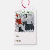 Scottish Terrier Believe Kerstmis Cadeaulabel (Voorkant)