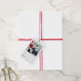 Scottish Terrier Believe Kerstmis Cadeaulabel