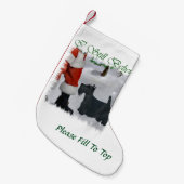 Scottish Terrier Believe Kerstmis Kleine Kerstsok (Voorkant (Hangend))