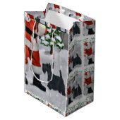 Scottish Terrier Believe Kerstmis Medium Cadeauzakje (Voorkant Gekanteld)