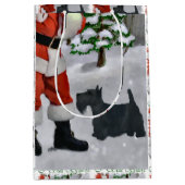 Scottish Terrier Believe Kerstmis Medium Cadeauzakje (Voorkant)