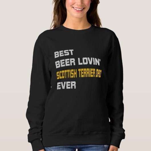 Scottish Terrier Best Beer Loving Scottish Terrier Trui (Voorkant)