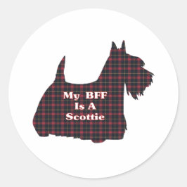 Scottish Terrier BFF Gifts Ronde Sticker
