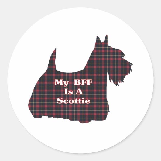 Scottish Terrier BFF Gifts Ronde Sticker (Voorkant)