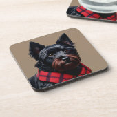 Scottish Terrier Bier Onderzetter (Linkerzijde)