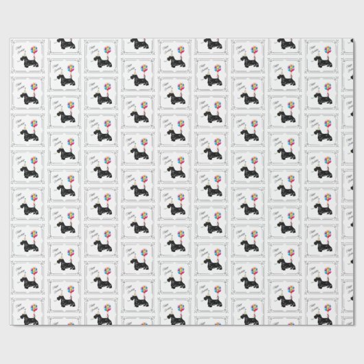 Scottish Terrier Birthday Cadeaupapier (Vlak)